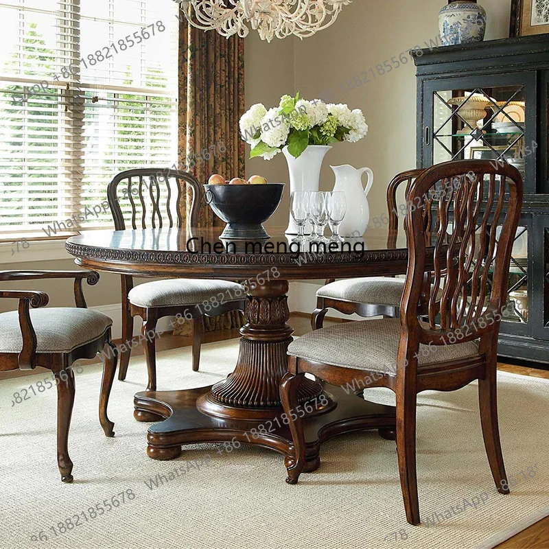 Новое поступление, чистый американский ретро-цветок персика, твердая древесина, круглый обеденный стол 1,5 метра, вилла, домашняя резьба, старая высококачественная кладовая
Новое поступление, чистый американский ретро-цветок персика, твердая древесина, круглый обеденный стол 1,5 метра, вилла, домашняя резьба, старая высококачественная кладовая