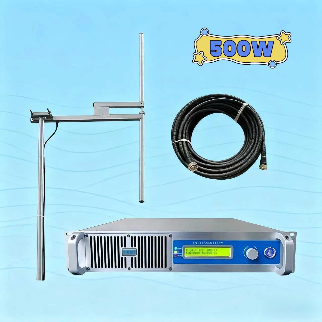YXHT-500W FM Transmitter Kit 110V/220V, High Stability, Long-Lasting, MPX/L/R Inputs for Radio Broadcast, Church, Resort
YXHT-500W FM Transmitter Kit 110V/220V, High Stability, Long-Lasting, MPX/L/R Inputs for Radio Broadcast, Church, Resort