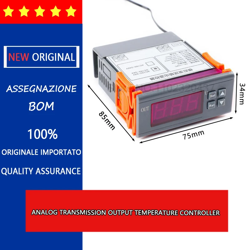 DC12VAC220V transmitting output temperature controller outputs 0-5V or 0-10V analog output
DC12VAC220V transmitting output temperature controller outputs 0-5V or 0-10V analog output