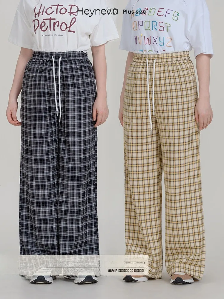 Женские повседневные брюки Heynew больших размеров, летние, с кружевной отделкой, широкие, свободные, длинные, в клетку, удобные
Женские повседневные брюки Heynew больших размеров, летние, с кружевной отделкой, широкие, свободные, длинные, в клетку, удобные