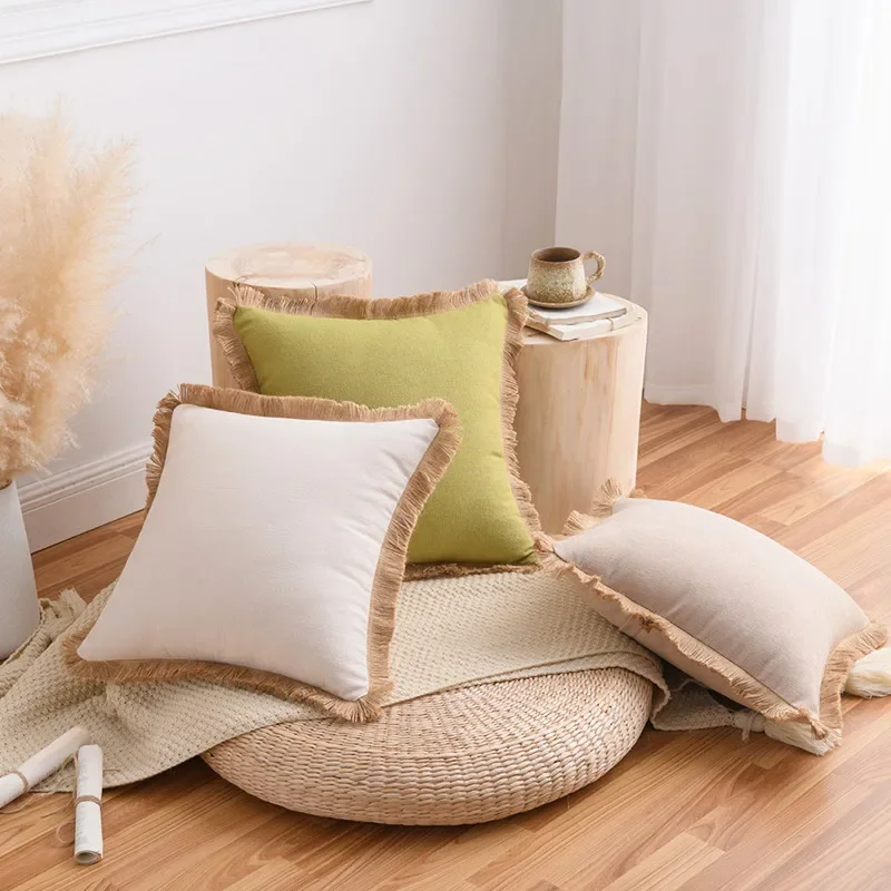 Avocado Green Orange Red Cotton Linen Pillowcase Sofa Tassel Cushion Cover Nordic Lumbar Pillow Solid Color Backrest 45*45cm
Avocado Green Orange Red Cotton Linen Pillowcase Sofa Tassel Cushion Cover Nordic Lumbar Pillow Solid Color Backrest 45*45cm