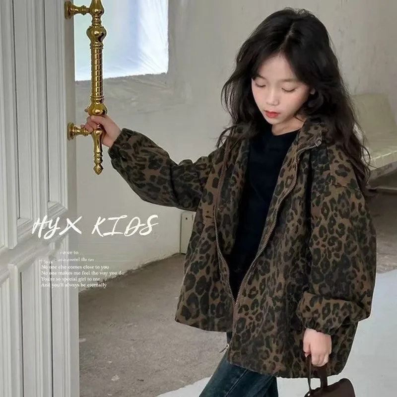 Girls' Autumn and Winter Coat Children's New Zipper Jacket Children's Casual Leopard Print Jacket for Adults
Girls' Autumn and Winter Coat Children's New Zipper Jacket Children's Casual Leopard Print Jacket for Adults