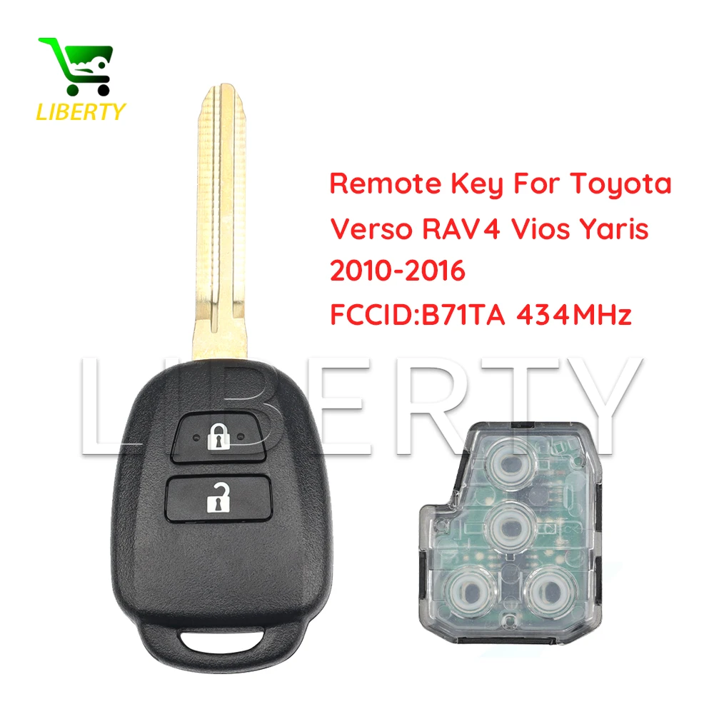 Ly For Toyota Yaris Verso RAV4 Vios 2008-2015 89070-52D70 2 Buttons Remote Car Key Fob 433MHz with G H Chip Optional FCCID B71TA
Ly For Toyota Yaris Verso RAV4 Vios 2008-2015 89070-52D70 2 Buttons Remote Car Key Fob 433MHz with G H Chip Optional FCCID B71TA