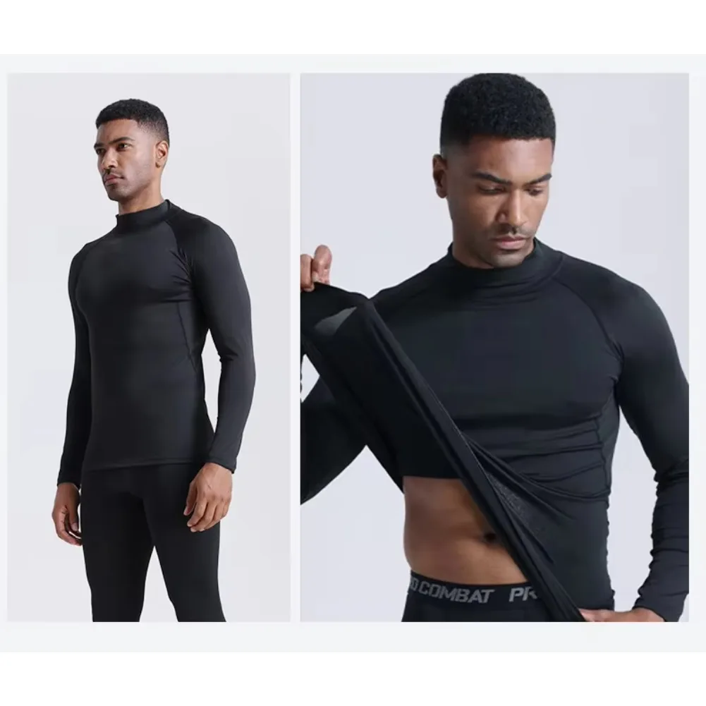Мужская термофутболка с высоким воротом, компрессионная, дышащая, с длинными рукавами, влагоотводящая, для катания на лыжах и походов
Мужская термофутболка с высоким воротом, компрессионная, дышащая, с длинными рукавами, влагоотводящая, для катания на лыжах и походов