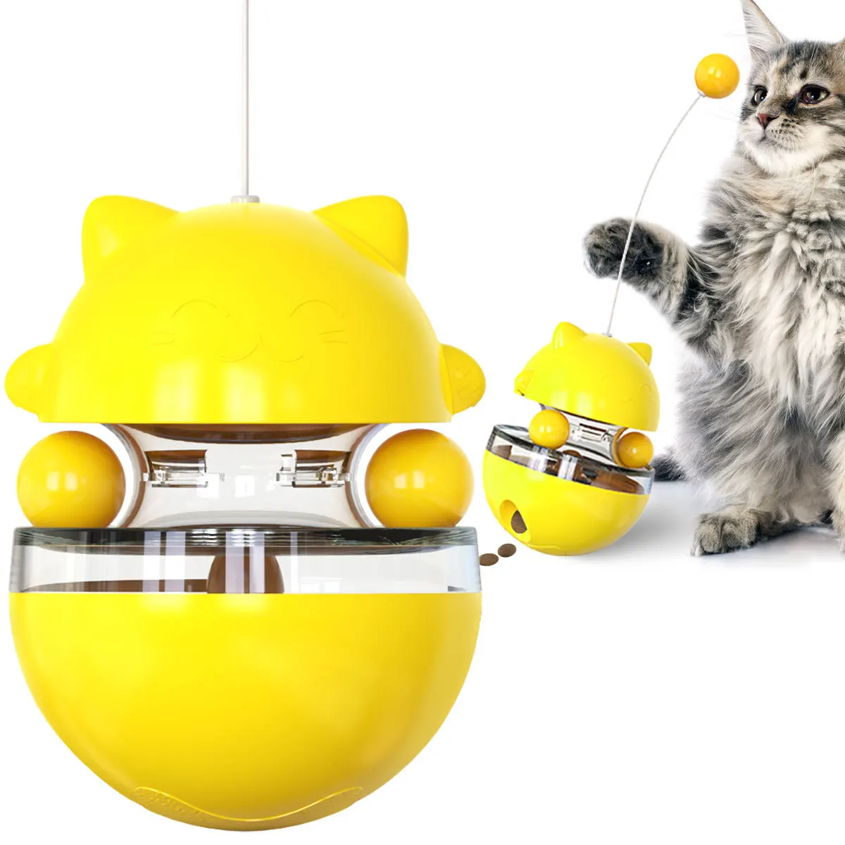 3-in-1 Cat Toy Combo: Food Dispenser Ball + Self-Righting Teaser + Spinner Board - Boredom Relief Tumbler Cat Stick
3-in-1 Cat Toy Combo: Food Dispenser Ball + Self-Righting Teaser + Spinner Board - Boredom Relief Tumbler Cat Stick