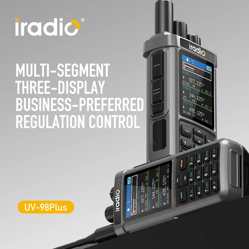 Iradio UV-98plus 64-108MHz FM Handheld Two Way Radio with 1024 Channels
Iradio UV-98plus 64-108MHz FM Handheld Two Way Radio with 1024 Channels