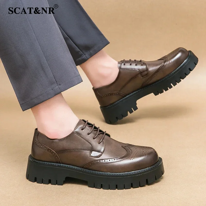 Youth Trend Social Thick Soled Leather Shoes Dating Business Lace Up Mens Shoes Platform Oxford Round Toe Moccasin Casual Shoes
Youth Trend Social Thick Soled Leather Shoes Dating Business Lace Up Mens Shoes Platform Oxford Round Toe Moccasin Casual Shoes