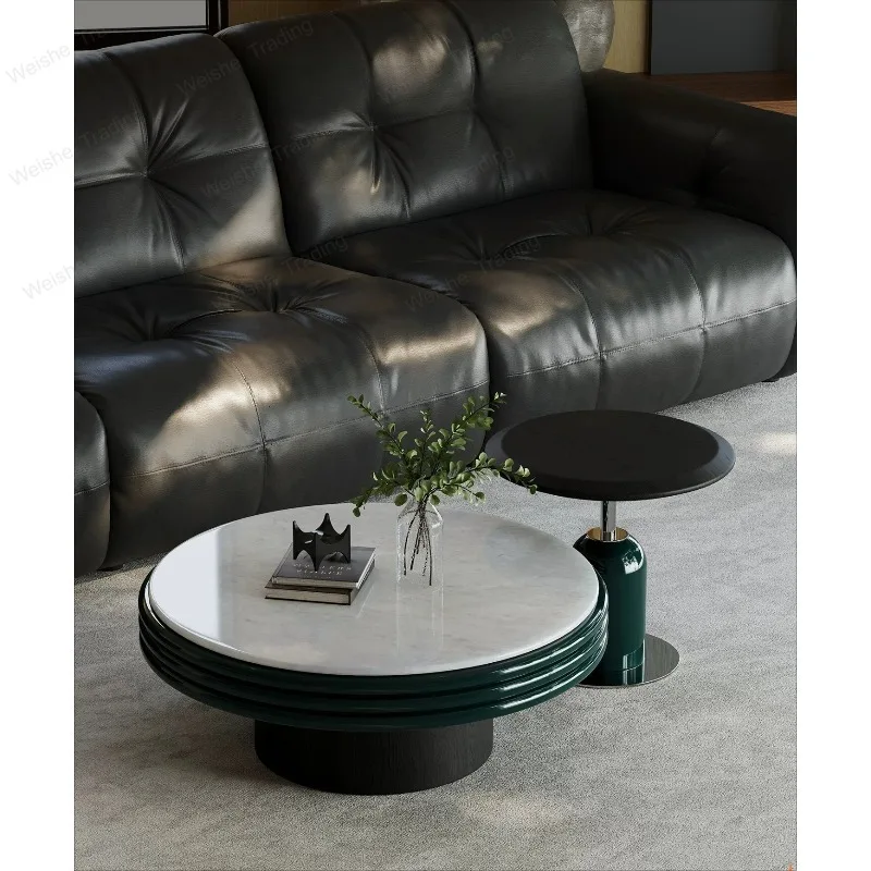Minimalist natural stone coffee table combination round living room home light luxury high sense
Minimalist natural stone coffee table combination round living room home light luxury high sense