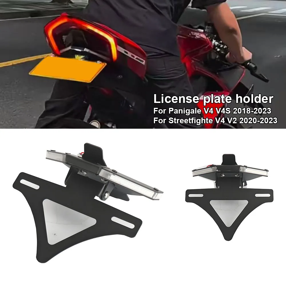 For Ducati Panigale V4 V4S 2018-2023 Streetfighte V4 V2 2020-2023 License plate holder with turn light short tail Motorcycle
For Ducati Panigale V4 V4S 2018-2023 Streetfighte V4 V2 2020-2023 License plate holder with turn light short tail Motorcycle