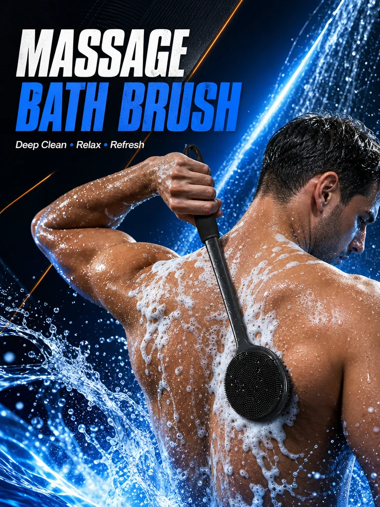 Extra Long Handle Back Scrubber Silicone Bath Brush Soft Bristles Deep Cleansing Massage Shower Brush
Extra Long Handle Back Scrubber Silicone Bath Brush Soft Bristles Deep Cleansing Massage Shower Brush