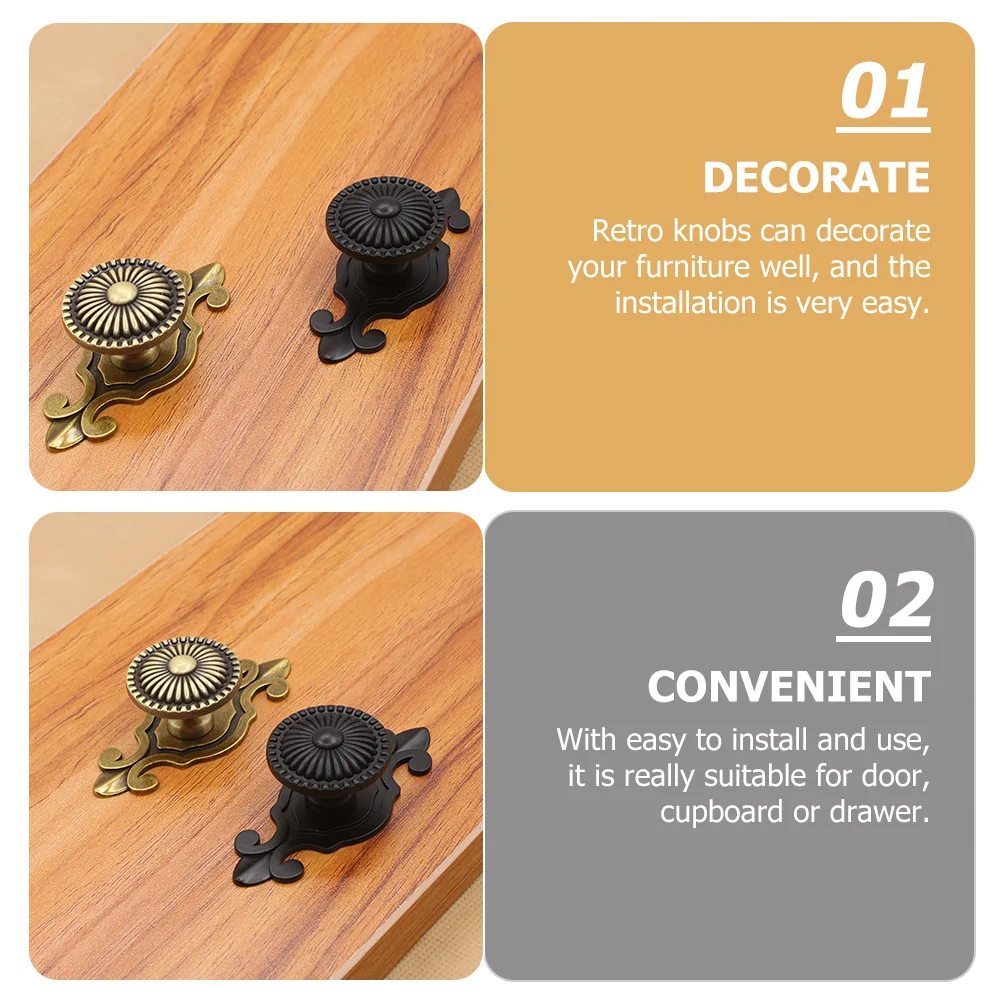 2Pcs Cupboard Door Knobs Retro Metal Cabinet Knob Smooth Pull Handle for Furniture Drawer Wardrobe Cabinet Use
2Pcs Cupboard Door Knobs Retro Metal Cabinet Knob Smooth Pull Handle for Furniture Drawer Wardrobe Cabinet Use