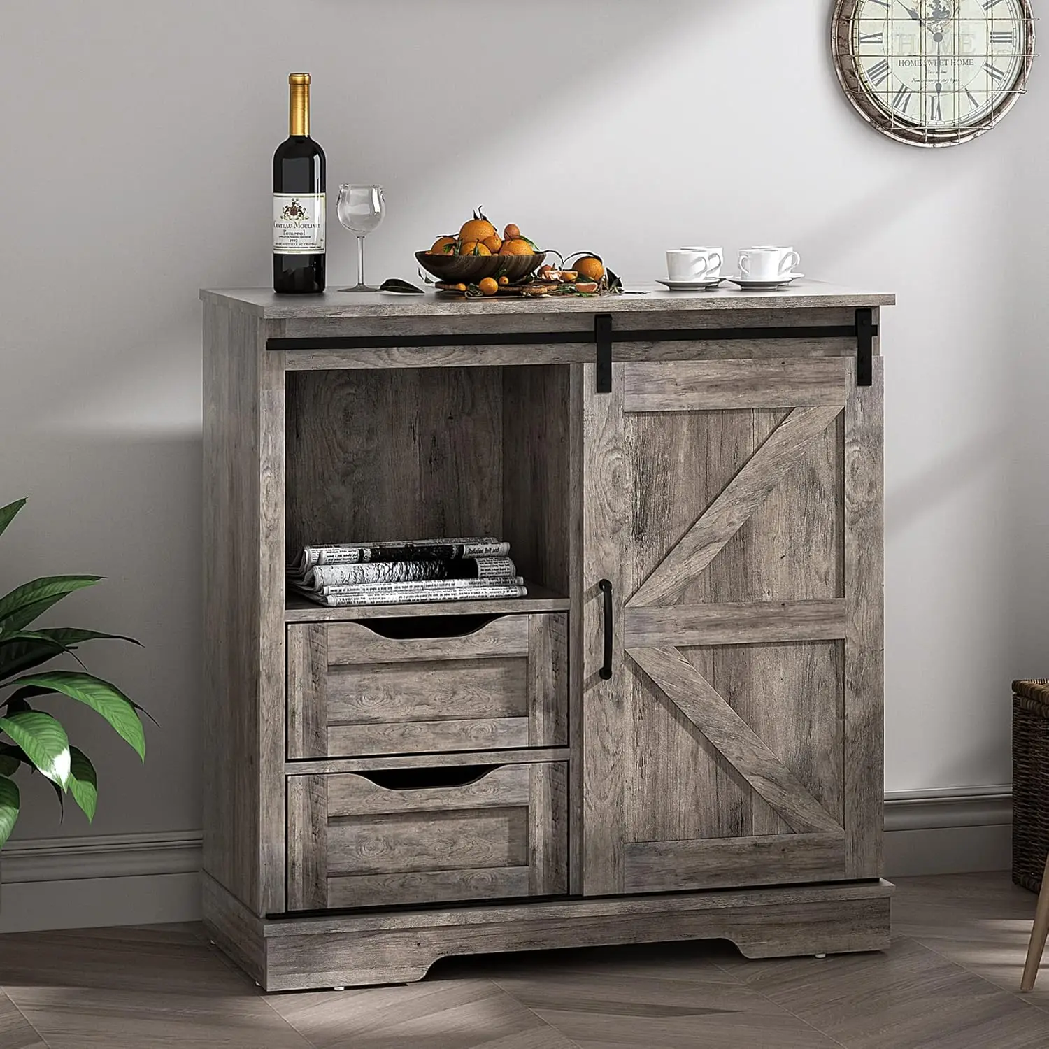 Farmhouse Coffee Cabinet, 33.64" Coffee Cabinet with 2 Drawers and 3 Open , Kitchen Hutch Buffet Cabinet Design for Kitc Fan
Farmhouse Coffee Cabinet, 33.64" Coffee Cabinet with 2 Drawers and 3 Open , Kitchen Hutch Buffet Cabinet Design for Kitc Fan