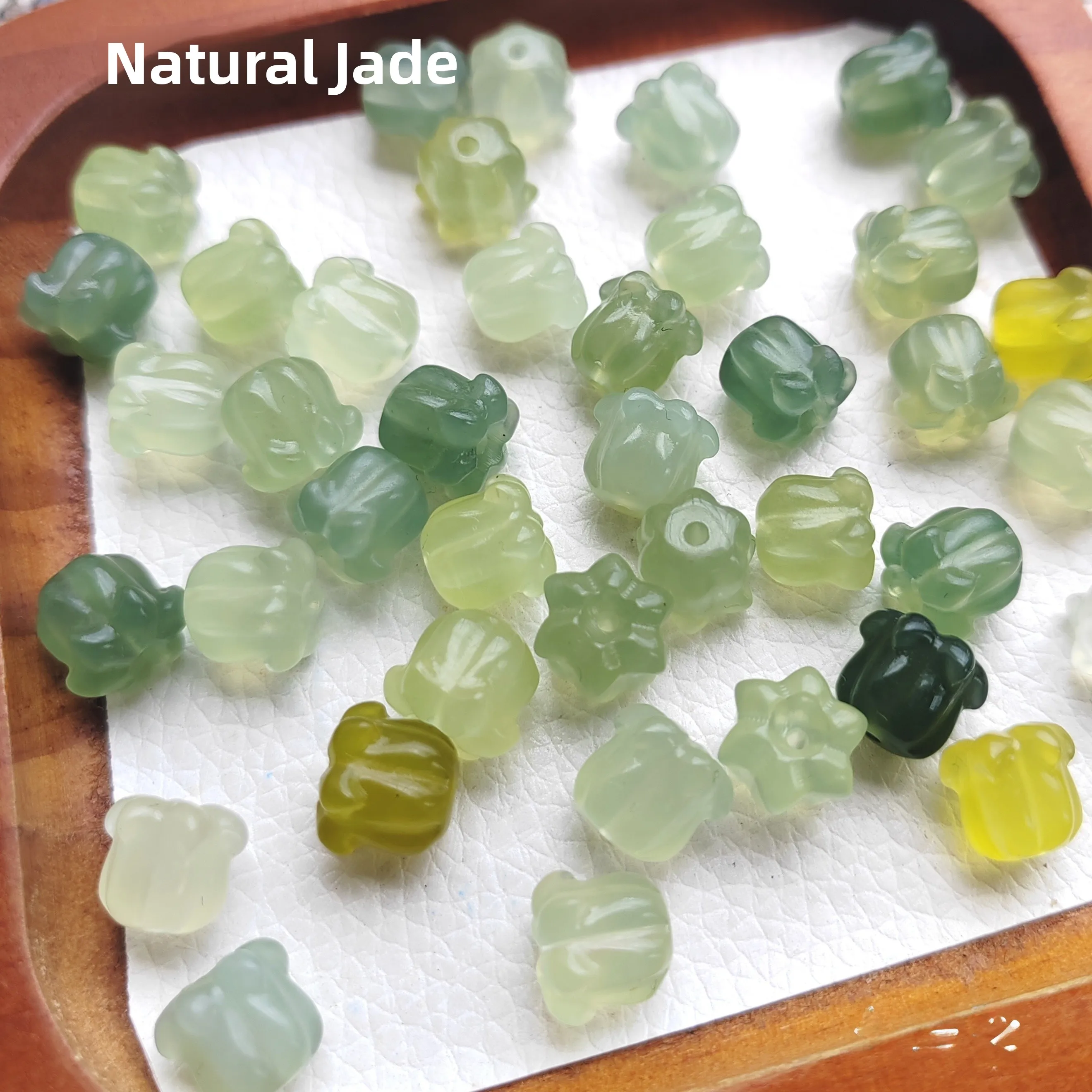 Natural Souterrain Jade Bell Flower Carving through Hole Hand Chain Hand Bracelet Hand Knitted DIY Accessories Jewelry Spacer...
Natural Souterrain Jade Bell Flower Carving through Hole Hand Chain Hand Bracelet Hand Knitted DIY Accessories Jewelry Spacer...