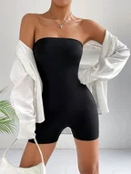 Sexy Black Slimming Strapless One-Piece Swimsuit Women's Bodysuit Short Pants Seamless Bandeau Swimwear
Sexy Black Slimming Strapless One-Piece Swimsuit Women's Bodysuit Short Pants Seamless Bandeau Swimwear