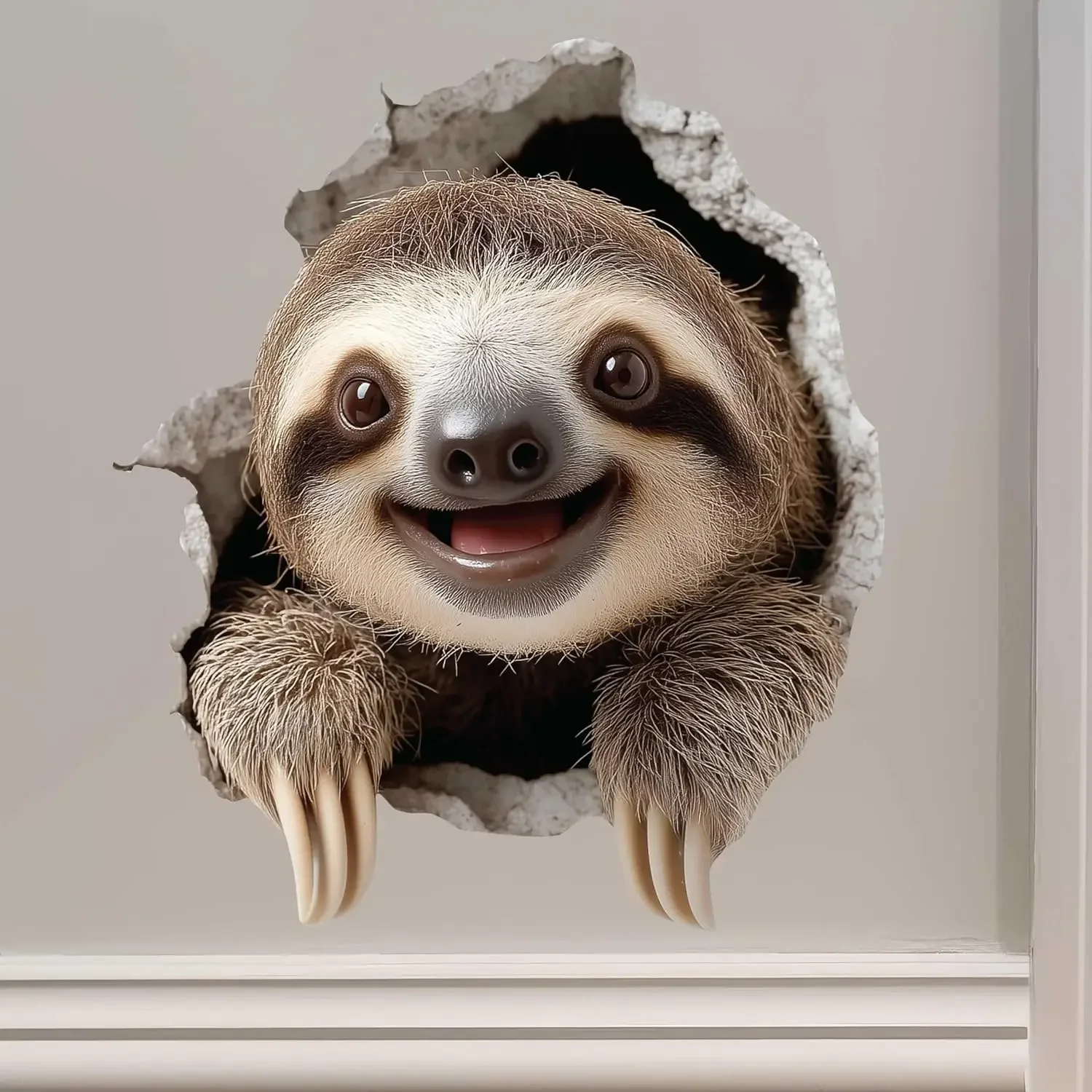 1PC Sloth Hole Decal – 3D Jungle Animal Sticker – Removable Peel & Stick Sloth Vinyl Wall Art
1PC Sloth Hole Decal – 3D Jungle Animal Sticker – Removable Peel & Stick Sloth Vinyl Wall Art