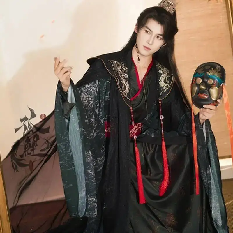 Men Chinese Hanfu Ancient Traditional Black Hanfu Male Halloween Carnival Cosplay Costume Hanfu Costume Women Plus Size 3XL
Men Chinese Hanfu Ancient Traditional Black Hanfu Male Halloween Carnival Cosplay Costume Hanfu Costume Women Plus Size 3XL