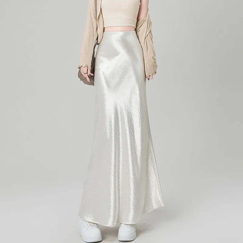 Acetic Acid Satin Fishtail Skirt Female Commute Elastic High Waist Drape A Line Long Skirt Hip Trumpet Long Skirt Summer Women
Acetic Acid Satin Fishtail Skirt Female Commute Elastic High Waist Drape A Line Long Skirt Hip Trumpet Long Skirt Summer Women