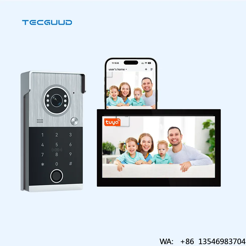 Tuya 7-Inch Waterproof WIFI Home Doorbell Camera with Monitor Video Two-Way Intercom Visual Visiting Door Phones
Tuya 7-Inch Waterproof WIFI Home Doorbell Camera with Monitor Video Two-Way Intercom Visual Visiting Door Phones