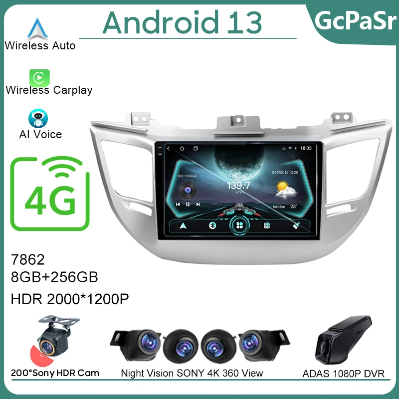 Android13 для Hyundai Tucson Ix35 2015 2016-2018 автомобильный GPS мультимедийный плеер головное устройство авторадио Carplay навигация без 2din DVD
Android13 для Hyundai Tucson Ix35 2015 2016-2018 автомобильный GPS мультимедийный плеер головное устройство авторадио Carplay навигация без 2din DVD