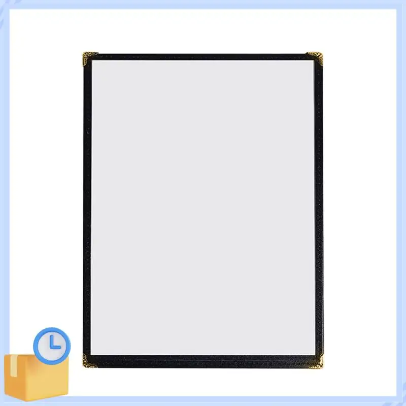 Popular 12 Pack Cafe Style Menu Cover A4 Menu Protective Case Crystal Clear Vinyl (Black, 2 Pages/4 Views - 8.5 Inch X 11 Inch)
Popular 12 Pack Cafe Style Menu Cover A4 Menu Protective Case Crystal Clear Vinyl (Black, 2 Pages/4 Views - 8.5 Inch X 11 Inch)
