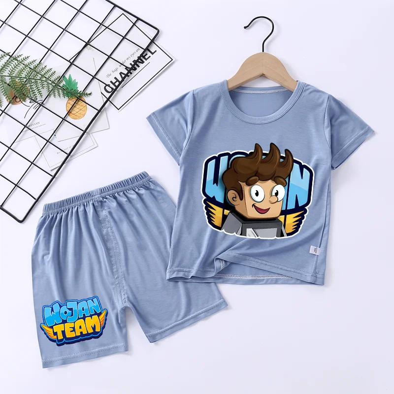 2pcs Wojans Team Pajama Set Modal Soft Sleepwear Tops Home Shorts Suits Pyjamas Kawaii Anime Figure Fashion Blue Nightwear Gift
2pcs Wojans Team Pajama Set Modal Soft Sleepwear Tops Home Shorts Suits Pyjamas Kawaii Anime Figure Fashion Blue Nightwear Gift