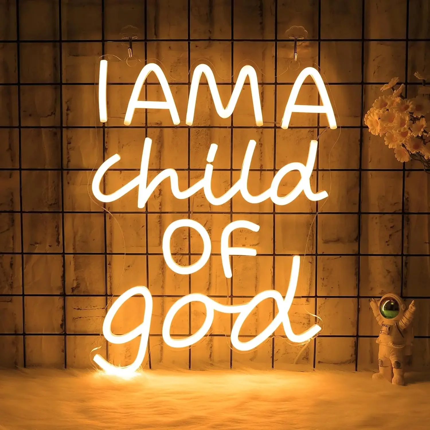 'I Am a Child of God' Neon Sign For Wall Art Spiritual Home Decor | Inspiring Light for Bedroom, Nursery, or Worship Space
'I Am a Child of God' Neon Sign For Wall Art Spiritual Home Decor | Inspiring Light for Bedroom, Nursery, or Worship Space