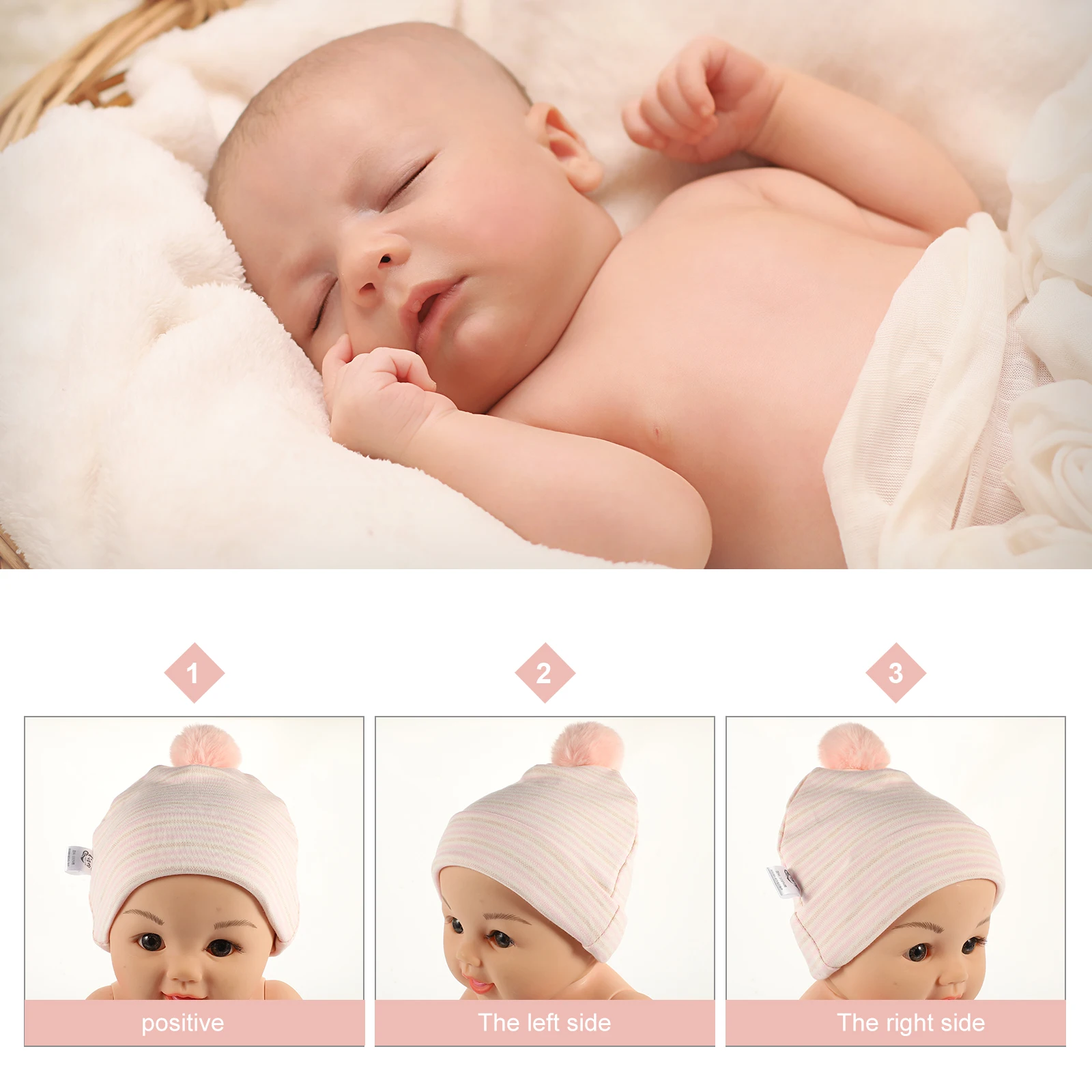 3pcs Baby Girl Cotton Hat Newborn Lovely Infant Stretchable Warm Winter Cap Chic Fashionable Kids Accessories Sleep Outdoor Wear 
3pcs Baby Girl Cotton Hat Newborn Lovely Infant Stretchable Warm Winter Cap Chic Fashionable Kids Accessories Sleep Outdoor Wear