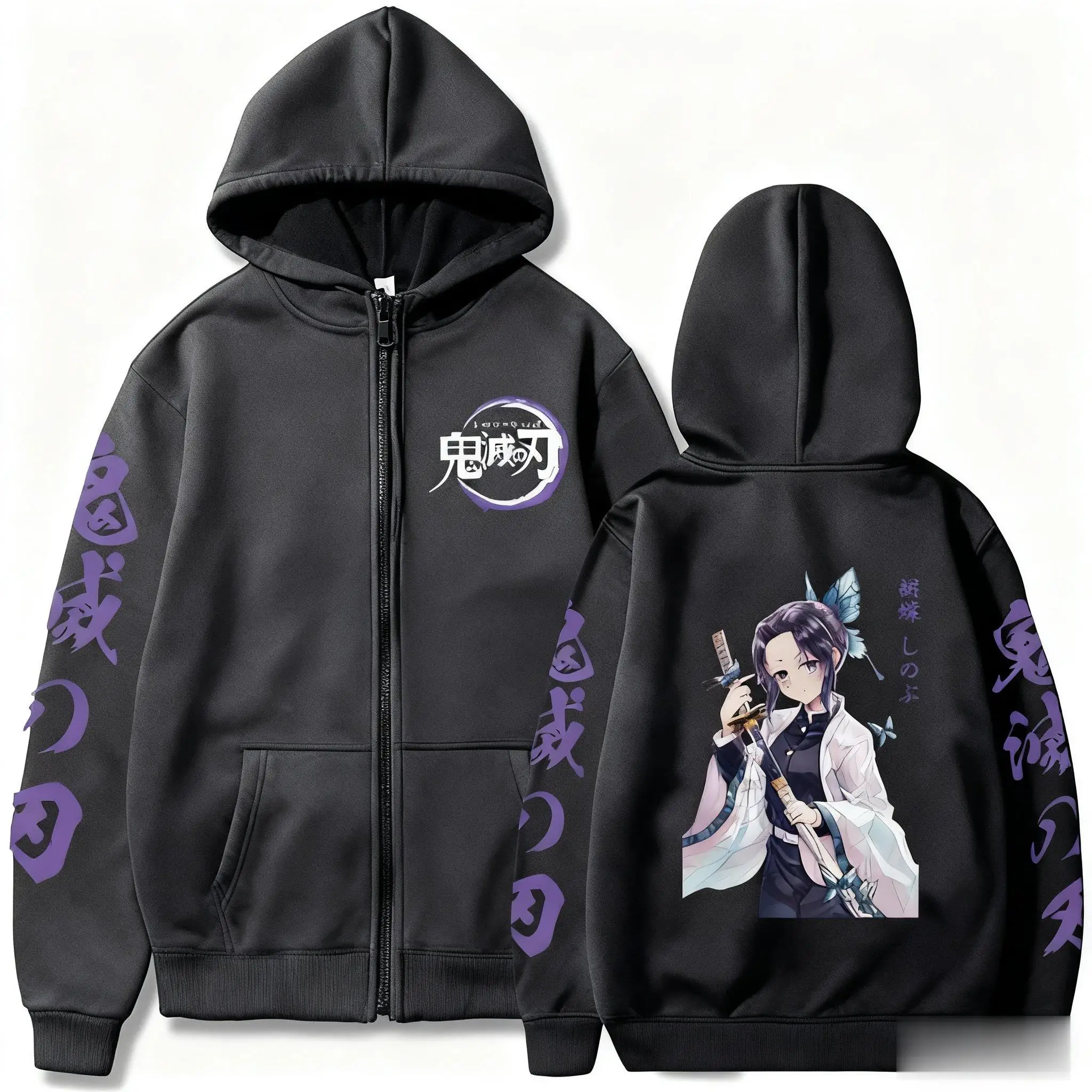 Толстовка с капюшоном Demon Slayer Butterfly Shinobu в стиле аниме, куртка на молнии для мужчин и женщин, повседневная уличная одежда, осенне-зимний пуловер, толстовка с капюшоном
Толстовка с капюшоном Demon Slayer Butterfly Shinobu в стиле аниме, куртка на молнии для мужчин и женщин, повседневная уличная одежда, осенне-зимний пуловер, толстовка с капюшоном