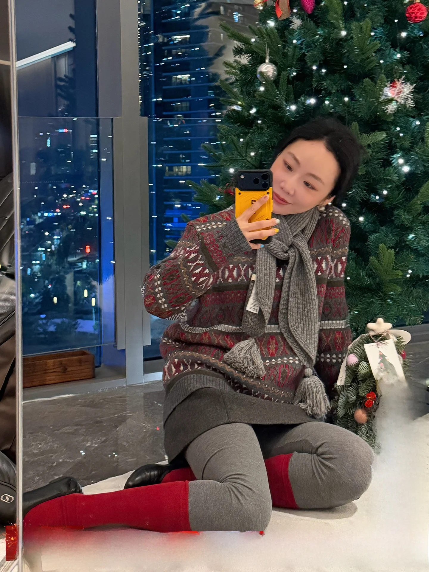 UHOOWU Cisas Новогодний красный шерстяной вязаный топ с узором Fair Isle, свободный крой, круглый вырез, длинный рукав, геометрический принт, женская мода
UHOOWU Cisas Новогодний красный шерстяной вязаный топ с узором Fair Isle, свободный крой, круглый вырез, длинный рукав, геометрический принт, женская мода