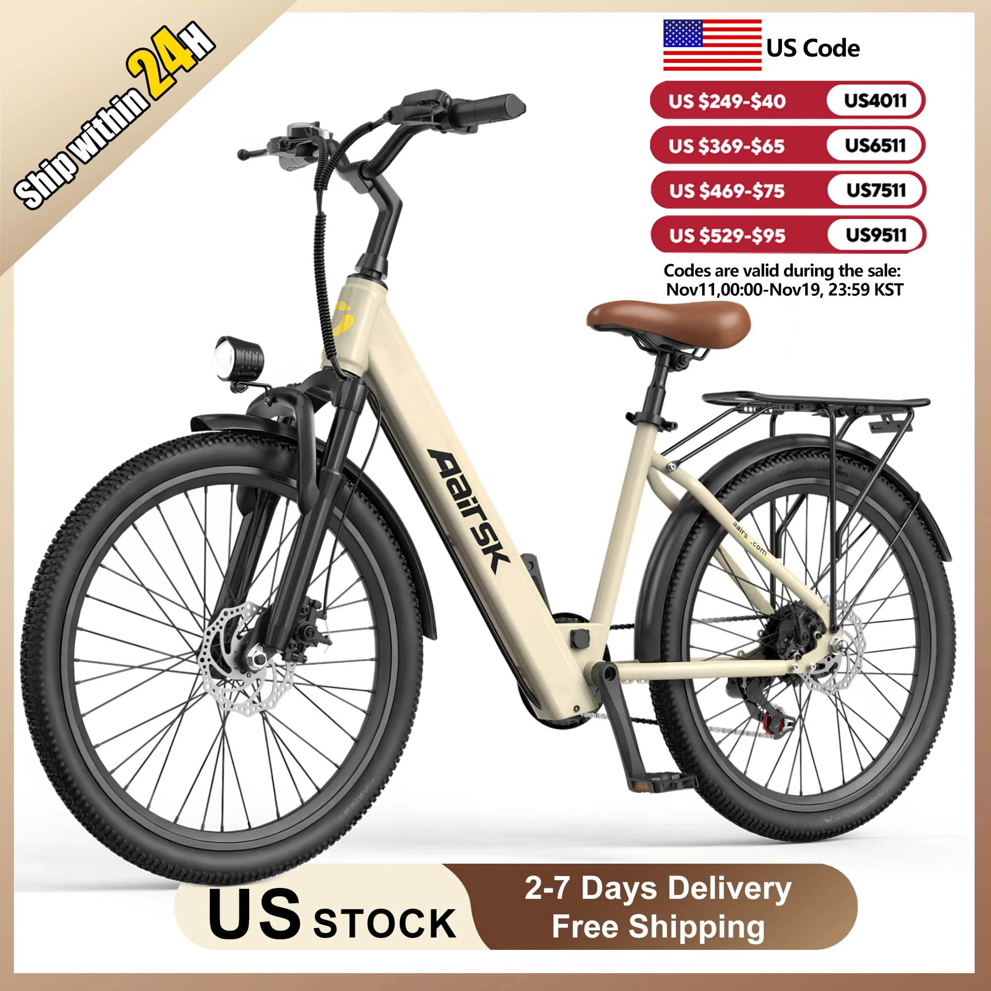 Electric Bike Adults 40Miles 23MPH Commuting Electric Mountain Bike 468Wh Lithium Battery,7-Speed,24" Tire Front Fork Suspensio
Electric Bike Adults 40Miles 23MPH Commuting Electric Mountain Bike 468Wh Lithium Battery,7-Speed,24" Tire Front Fork Suspensio