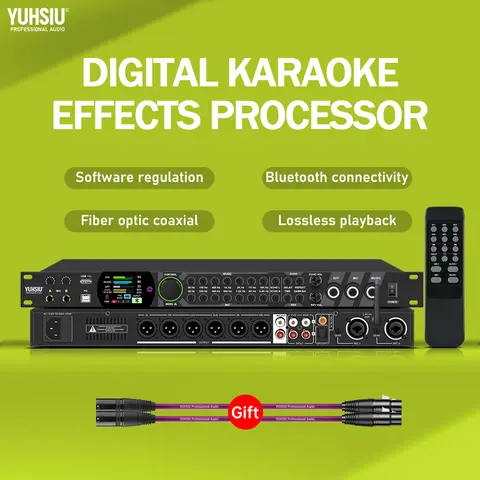 YUHSIU Digital Karaoke Effects Processor Bluetooth DSP Audio Processor Professional Microphone Sound Controller System Equipment