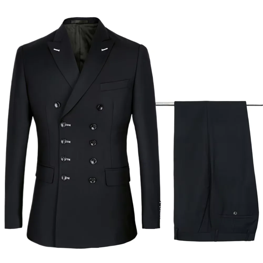 Solid Color Men's Suits Slim Fit New Fashion Suit Double Breasted Peak Lapel Business Party Formal Clothing 2 piece Jacket Pants
Solid Color Men's Suits Slim Fit New Fashion Suit Double Breasted Peak Lapel Business Party Formal Clothing 2 piece Jacket Pants