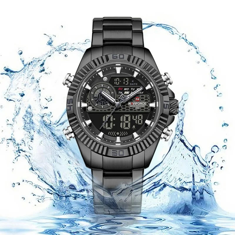 NAVIFORCE Men's Double-display Stainless Steel Watch Quartz Watch Business classics Wrist Watch Multifunctional Application
NAVIFORCE Men's Double-display Stainless Steel Watch Quartz Watch Business classics Wrist Watch Multifunctional Application