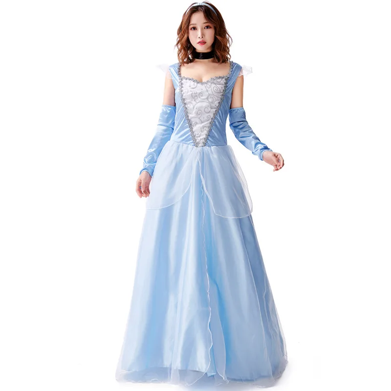Halloween Women Cinderella Cosplay Costume Princess Blue Dress Fancy Dress Hen Party Snow Princess Costume
Halloween Women Cinderella Cosplay Costume Princess Blue Dress Fancy Dress Hen Party Snow Princess Costume