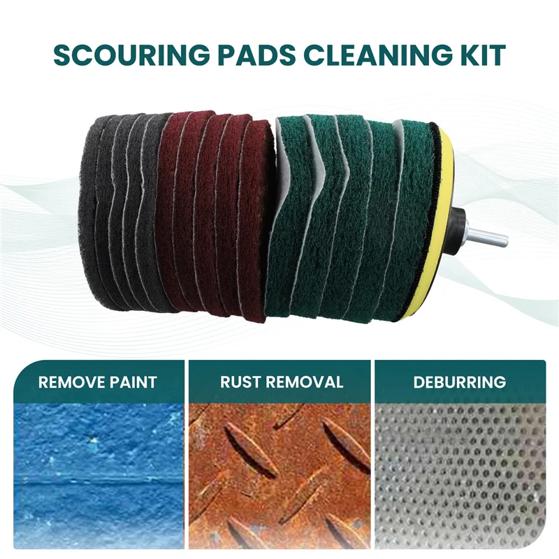 Самые-16 шт., 5 дюймов, 3 разных цвета, чистящие подушечки, дрель, щетка, скребок для плитки, набор чистящих подушечек, абразивная полировка
Самые-16 шт., 5 дюймов, 3 разных цвета, чистящие подушечки, дрель, щетка, скребок для плитки, набор чистящих подушечек, абразивная полировка