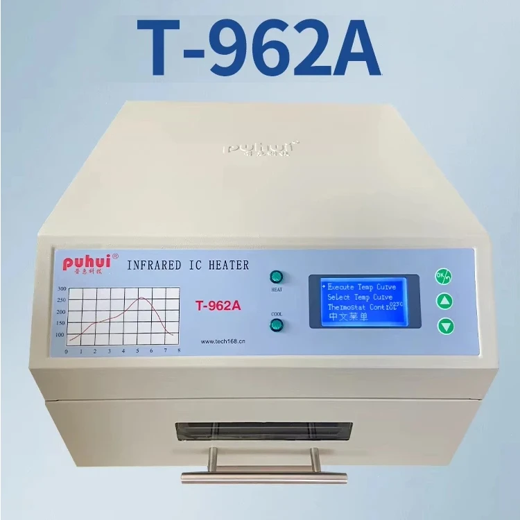 T-962A Infrared IC Heater Reflow Oven BGA SMD SMT Rework Soldering Station 1500W Reflow Wave Oven 300*320mm
T-962A Infrared IC Heater Reflow Oven BGA SMD SMT Rework Soldering Station 1500W Reflow Wave Oven 300*320mm