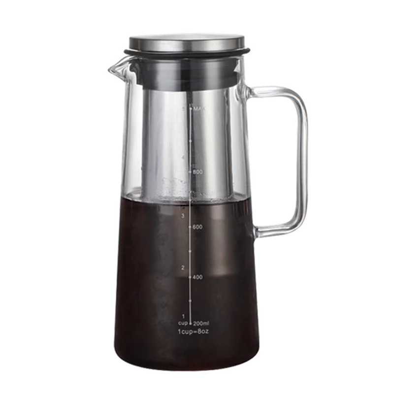 AC23-Cold Brew Coffee Maker 36OZ Glass & Stainless Steel Iced Coffee Pitcher With Handle And Double Layer Fine Mesh Filter
AC23-Cold Brew Coffee Maker 36OZ Glass & Stainless Steel Iced Coffee Pitcher With Handle And Double Layer Fine Mesh Filter