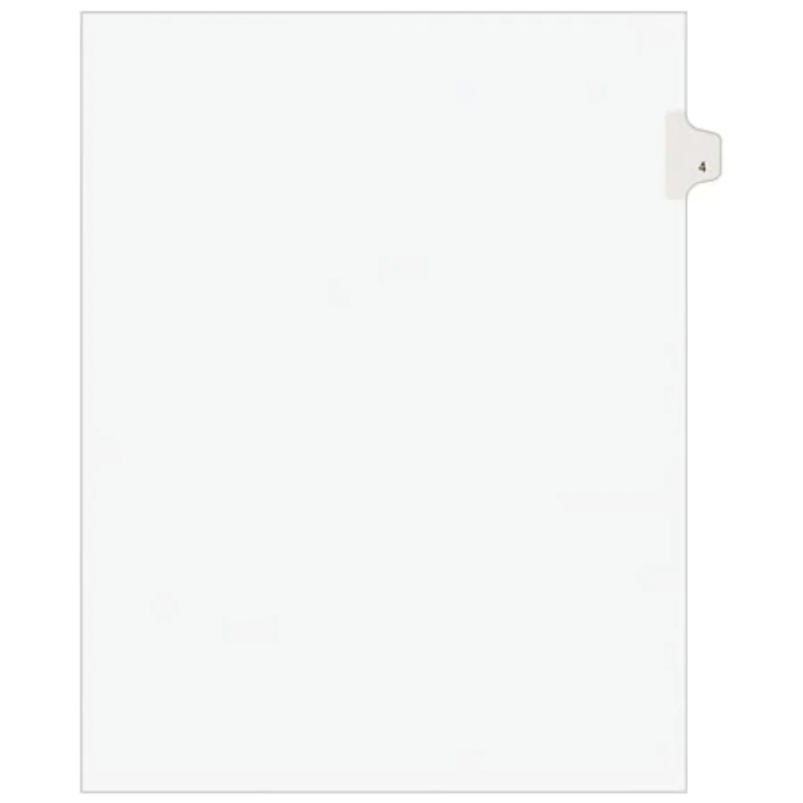 Individual Legal Exhibit Dividers, Style, 4, Side Tab, 8.5 x 11 inches, Pack of 25 11914
Individual Legal Exhibit Dividers, Style, 4, Side Tab, 8.5 x 11 inches, Pack of 25 11914