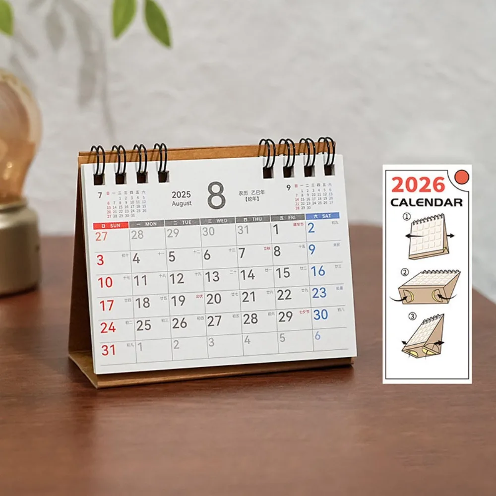 Simple Coil 2026 Desk Calendar Portable Desktop Decoration Schedule Planner Mini Calendar Gifts
Simple Coil 2026 Desk Calendar Portable Desktop Decoration Schedule Planner Mini Calendar Gifts