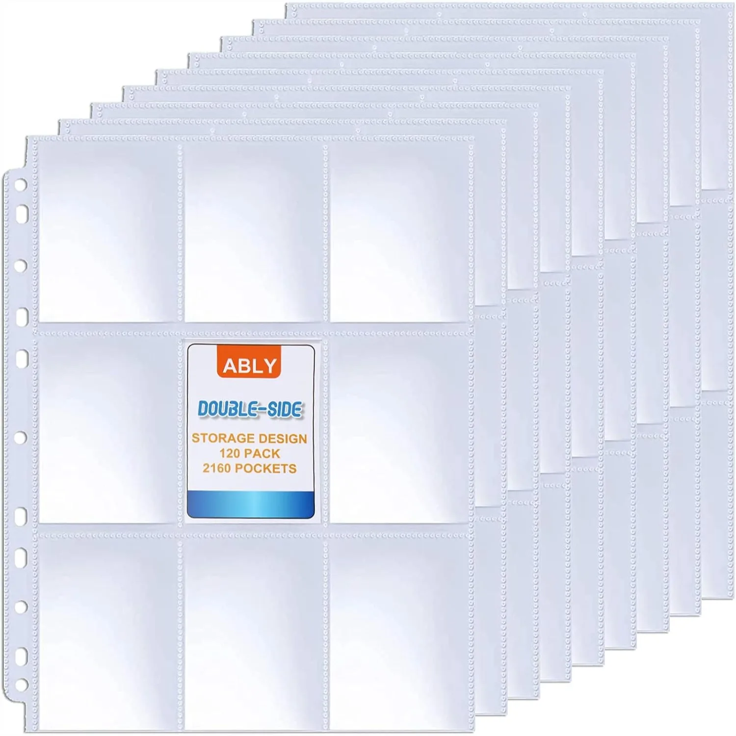 120 Pages Double-Sided Trading Card Pages Sleeves 9-Pocket Clear Plastic Game Card Protectors for Pokemon Baseball Cards and More Fit 3 Ring Binder
120 Pages Double-Sided Trading Card Pages Sleeves 9-Pocket Clear Plastic Game Card Protectors for Pokemon Baseball Cards and More Fit 3 Ring Binder