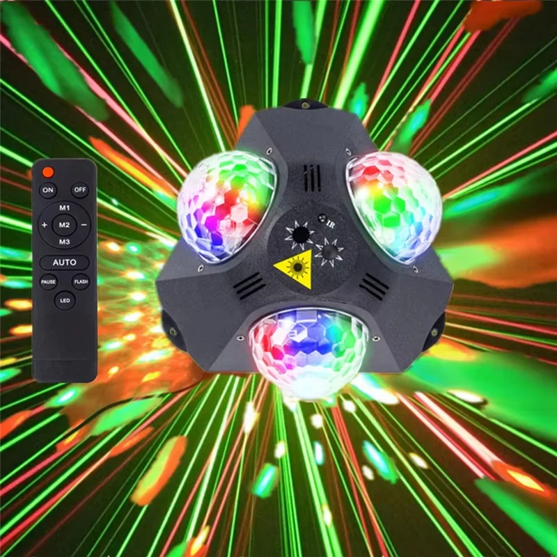 Party Light DJ Three-Head Disco Ball With RGB Laser And Pattern Projection For Bar Wedding-N37R
Party Light DJ Three-Head Disco Ball With RGB Laser And Pattern Projection For Bar Wedding-N37R