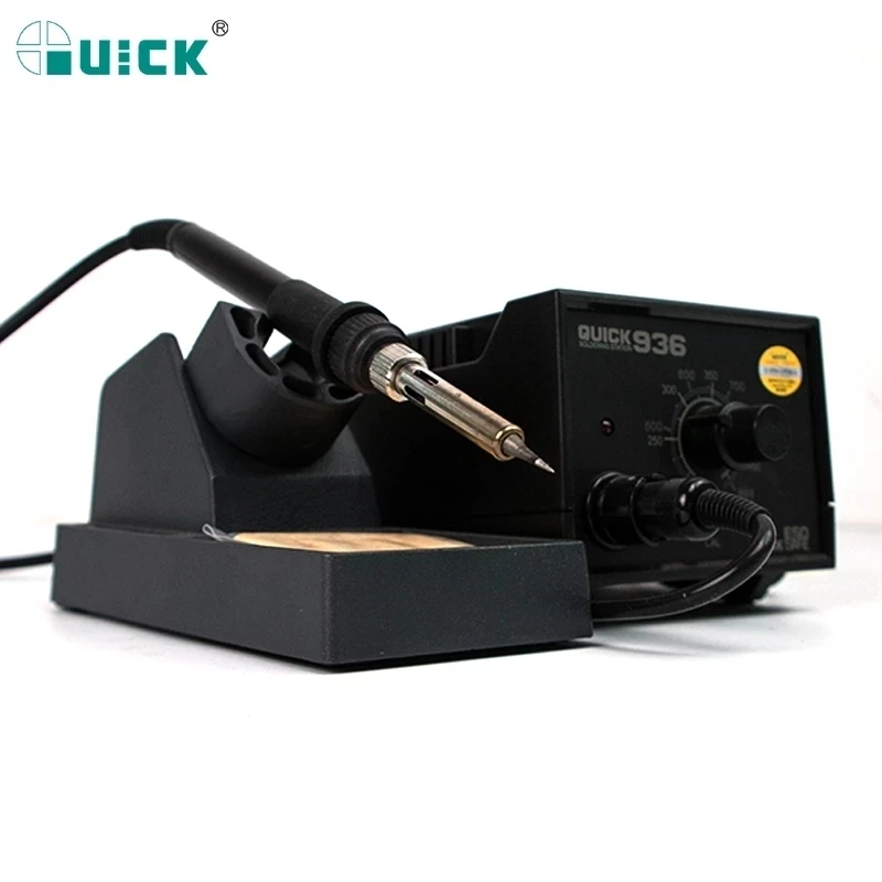 QUICK Soldering Rework Station, Constant Temperature, Anti-Static, 60W Soldering Iron, ESD Safe Welding Station, 936 936A 110V 2
QUICK Soldering Rework Station, Constant Temperature, Anti-Static, 60W Soldering Iron, ESD Safe Welding Station, 936 936A 110V 2