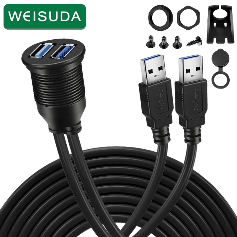 Двойной удлинительный кабель USB 3.0 для скрытого монтажа, водонепроницаемый, прочный, быстрая зарядка, передача данных для автомобиля, мотоцикла, лодки, приборной панели
Двойной удлинительный кабель USB 3.0 для скрытого монтажа, водонепроницаемый, прочный, быстрая зарядка, передача данных для автомобиля, мотоцикла, лодки, приборной панели