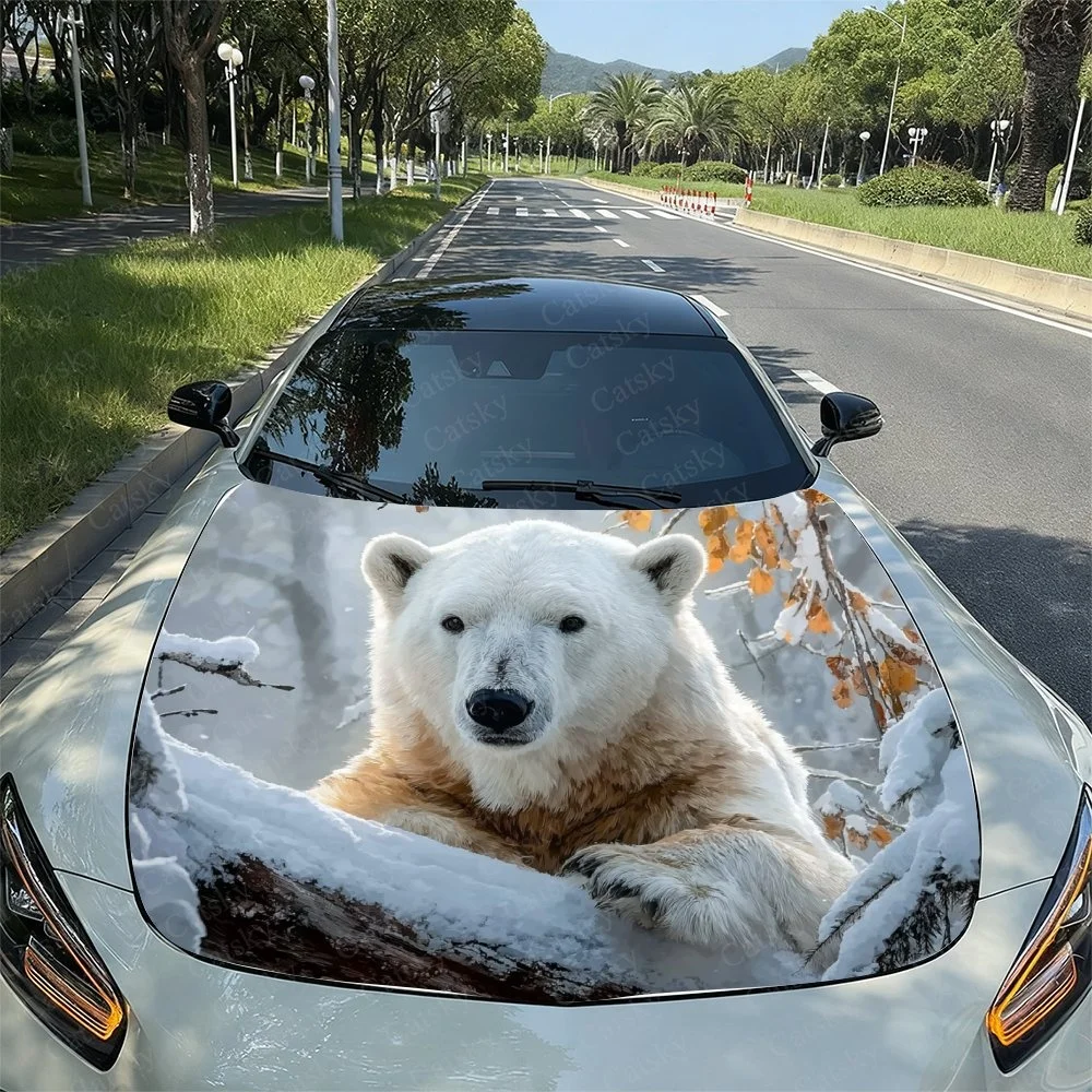 White Polar Bear Car Hood Sticker PVC Self Waterproof Stick, Striking Auto Exterior Accessories Decor Protect Gift for Car Lover
White Polar Bear Car Hood Sticker PVC Self Waterproof Stick, Striking Auto Exterior Accessories Decor Protect Gift for Car Lover