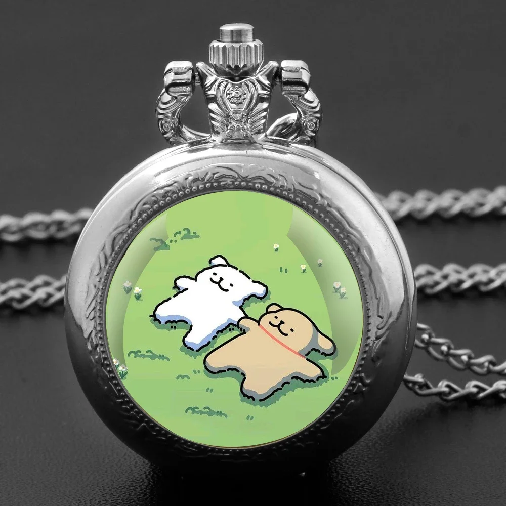Two Puppies Cute Cartoon Vintage Glass Dome Quartz Pocket Watch Chain Linked Timepiece Pendant for Men Women Children As Gifts
Two Puppies Cute Cartoon Vintage Glass Dome Quartz Pocket Watch Chain Linked Timepiece Pendant for Men Women Children As Gifts