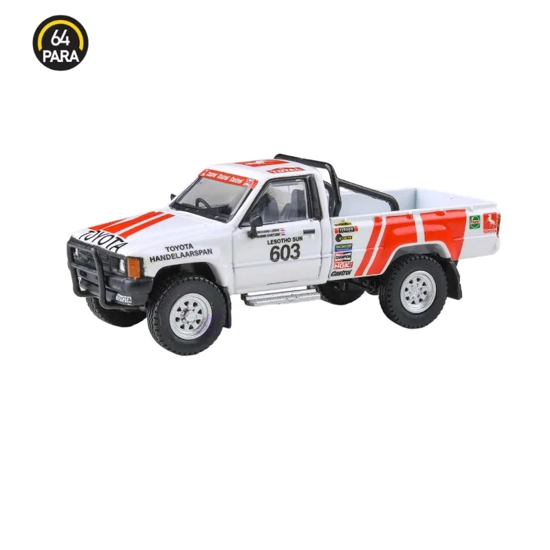 PARA 1:64 Toyota Hilux Roof of Africa 1993 DealerTeam Casted imitation alloy car model, boys' toy collection decorative item.
PARA 1:64 Toyota Hilux Roof of Africa 1993 DealerTeam Casted imitation alloy car model, boys' toy collection decorative item.