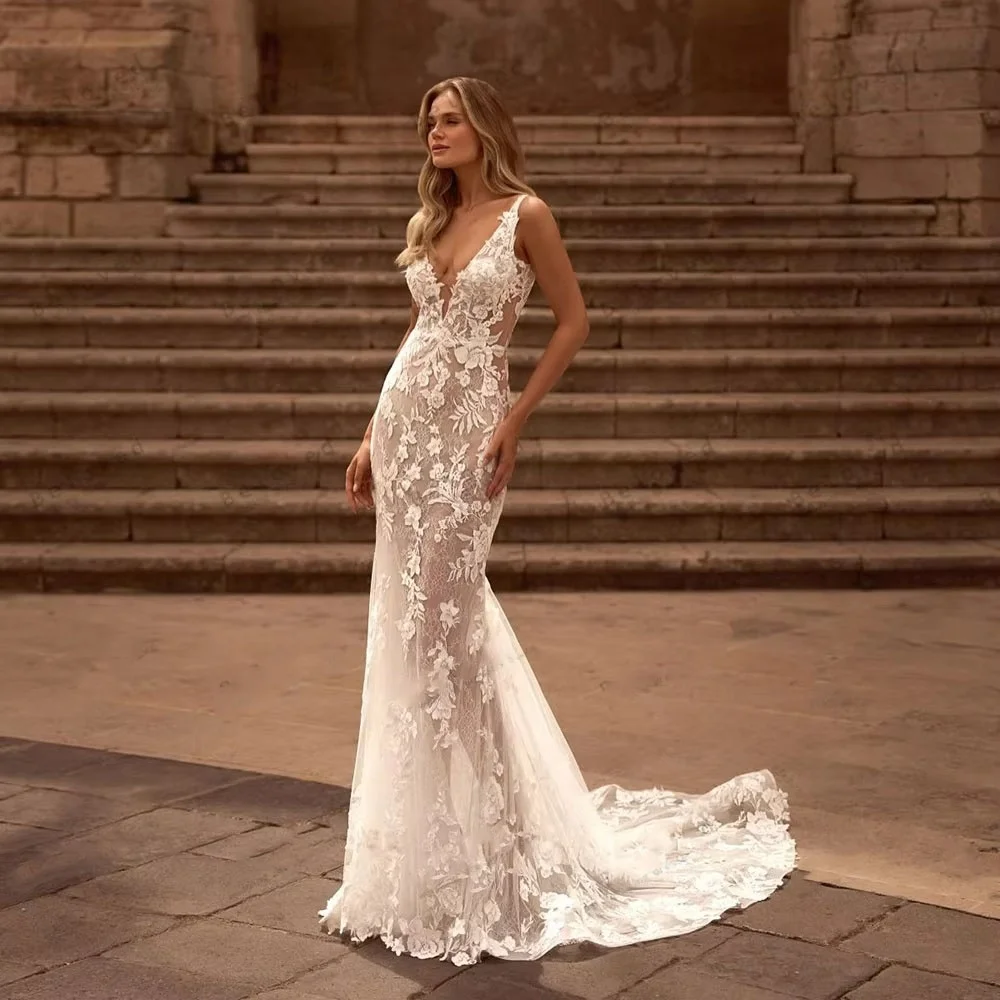 Customized Backless Wedding Dresses Elegant V Neck Half Sleeve For Women Charming Lace Applique Bridal Gowns Vestidos De Novia
Customized Backless Wedding Dresses Elegant V Neck Half Sleeve For Women Charming Lace Applique Bridal Gowns Vestidos De Novia