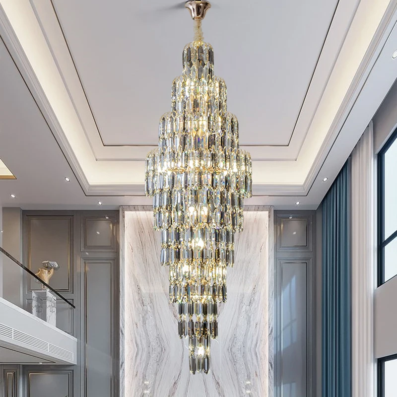 Villa Living Room Crystal Lamp Hotel Lobby Large Chandelier Duplex Mid Floor Hollow Simple Spiral Staircase Long Chandelier
Villa Living Room Crystal Lamp Hotel Lobby Large Chandelier Duplex Mid Floor Hollow Simple Spiral Staircase Long Chandelier