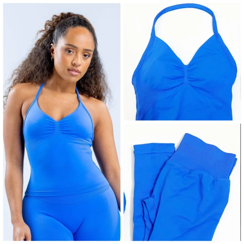 European and American Summer Neck Yoga Sports Vest Women's Chest Pad Beautiful Back Hip Yoga Shorts Tight Fitness Suit
European and American Summer Neck Yoga Sports Vest Women's Chest Pad Beautiful Back Hip Yoga Shorts Tight Fitness Suit