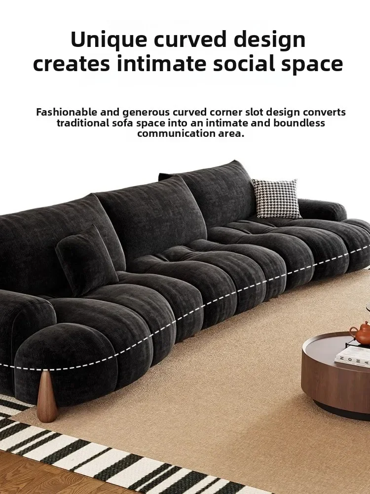 Italian minimalist chenille flannel sofa living room size retro curved large sitting deep sofa
Italian minimalist chenille flannel sofa living room size retro curved large sitting deep sofa